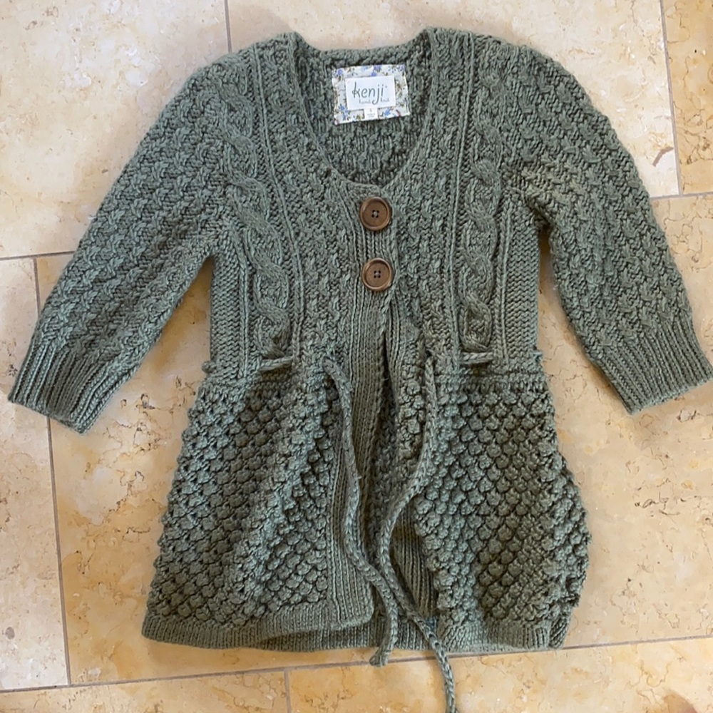 Green knit top